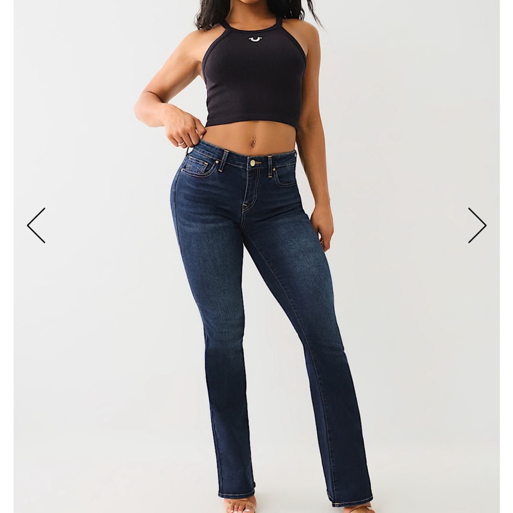 True Religion BECCA MID RISE SINGLE NEEDLE BOOTCUT JEAN 26